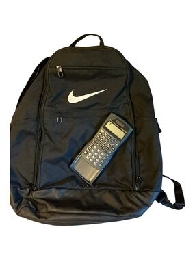 Nike Black Backpack with White Swoosh Logo